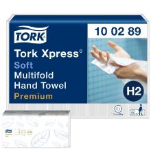 H&aring;ndkl&aelig;deark Tork Xpress Soft Premium H2 multifold hvid 255x212mm 2 lag product photo