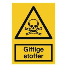 Skilt A305 Giftige stoffer 210x297 plast product photo