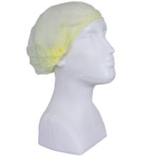Pleated mob cap yellow with single rubber band size L product photo