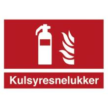 Skilt H448 Kulsyresneslukker 148x210 plast product photo