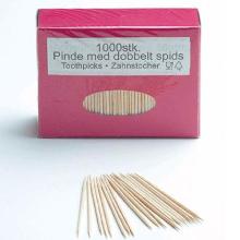 Wooden stick w/double tip 80mm product photo