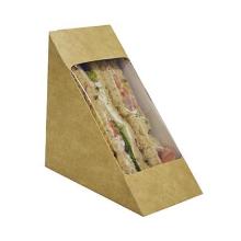 Sandwich box brown/white cardboard 123x75x123mm product photo