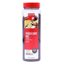 Peber sort hel str&oslash;d&aring;se klar plast med r&oslash;dt l&aring;g 500g product photo