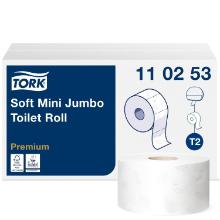 Toiletrulle Tork Premium Soft Mini Jumbo T2 hvid 170m 2 lag product photo