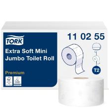 Toiletrulle Tork Premium Extra Soft Mini Jumbo T2 hvid 120m 3 lag product photo