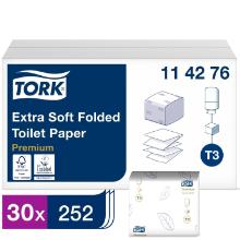 Toiletark Tork Extra Soft Premium T3 foldet hvid 2 lag product photo