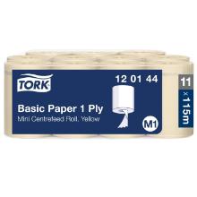 Aft&oslash;rringsrulle Tork Basic Mini M1 gul 115m 1 lag product photo