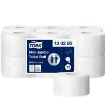 Toiletrulle Tork Advanced Mini Jumbo T2 hvid 170m 2 lag product photo