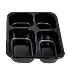 Ovnbakke 2227-4C rekt sort CPET 4-rums 1070ml 227x178x43mm product photo