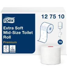 Toilet roll Tork Extra Soft Mid-size T6 white 70m 3 ply product photo