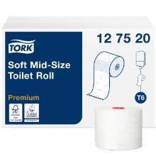 Toiletrulle Tork Premium Mid-size T6 hvid 90m 2 lag product photo