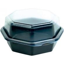 Lunchbakke Octaview sort/klar PS &Oslash;160x80mm m/l&aring;g product photo