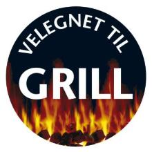 Etiket &Oslash;50mm grillmotiv velegnet til grill permanent lim &Oslash;40 product photo