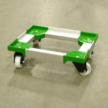 Platformsvogn alu 405x305cm m/drejelige hjul t/1 m&aelig;lkekasse product photo