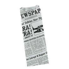 Hotdogpose Old News hvid med sidefals 70/30x185mm fransk hotdog product photo