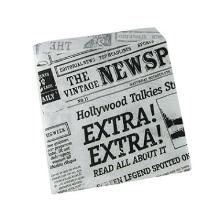 Burgerlomme Old News hvid 150x160mm kraft 30g + 10g PE product photo