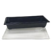 Food tray black rPET 147x96x25mm product photo