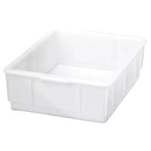 Stabelkasse hvid plast 13l 420x320x130mm product photo
