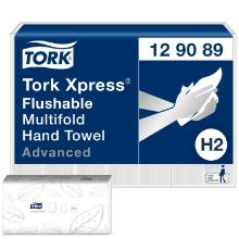 Towel sheet Tork Flushable Advanced H2 multifold white 255x212mm 2 layers product photo
