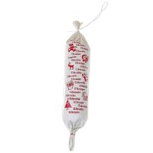 Casing Christmas cured sausage FR 58/30 white w/red print smoked product photo
