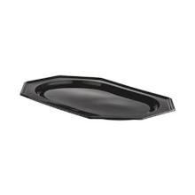 Octagonal Black Plate 550x370 10 Pcs product photo