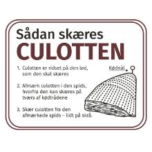 Etiket 46x36mm S&aring;dan sk&aelig;res culotten coat m/lak &Oslash;40mm product photo