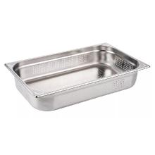 Kantine rustfrit st&aring;l 1/1GN 10cm 14l perforeret product photo