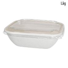 Clear rPET lid for bargasse tray 175x175x17mm product photo