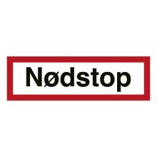 Skilt N&oslash;dstop 50x150 plast product photo