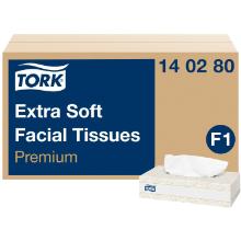 Ansigtsserviet Tork Extra Soft F1 hvid 205x215mm 2 lag product photo