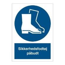 Skilt P219 Sikkerhedsfodt&oslash;j p&aring;budt 210x148 refleks alu product photo