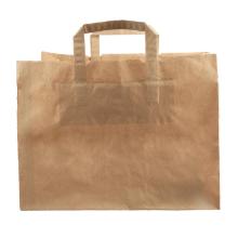 Carrierbag brown paper 21l 320x220x260mm flat handle product photo