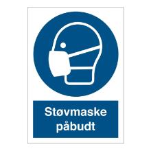 Skilt P217 St&oslash;vmaske p&aring;budt 148x105 vinyl product photo