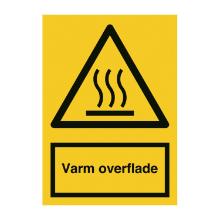 Skilt Varm overflade 105x148 vinyl product photo