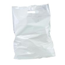 Bærepose hvid LDPE 520x500/50mm 45my 50% genbrugsplast product photo