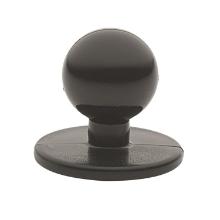 Kugleknap sort nylon one size til kokkejakke product photo