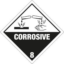 Label Corrosive kl 8 100x100mm product photo