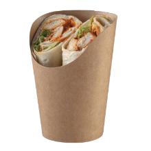 Cup tortilla wrap 73x90x118mm brown kraft 230G + 18G inside product photo