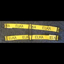 Suspenders ELKA yellow with black logo fits ELKA overalls product photo