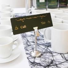 Plastic card black matt 50x120mm product photo