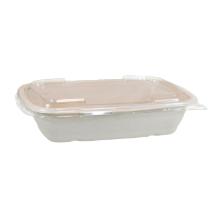 Clear rPET lid 222x165x15mm for bargasse tray product photo