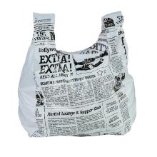 LDPE bag on block Old News white/black 50% rec. LDPE 300/100x515mm 31mic. product photo