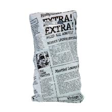 50% rec. LDPE carrier bag on block Old News 245x390+30mm 31mic product photo