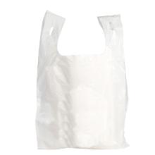 T-shirt carrier bag on block white 50% rec. LDPE 300/90x515mm 31mic product photo