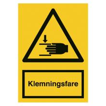 Skilt 400249PA6 Klemningsfare 148x105mm plast product photo