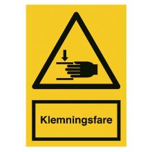 Skilt 400249VA6 Klemningsfare 148x105mm vinyl product photo
