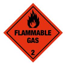 Label 132255 Flammable Gas 2 100x100mm vinyl product photo