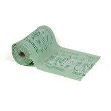Compostable bag 340x420mm 13 mic. w/cardboard core product photo