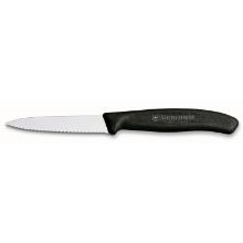 Kniv gr&oslash;ntsags m/b&oslash;lgesk&aelig;r 8cm sort product photo