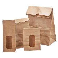 SOS bag brown 157x85x225mm window 110x90mm brown no coating 70g product photo